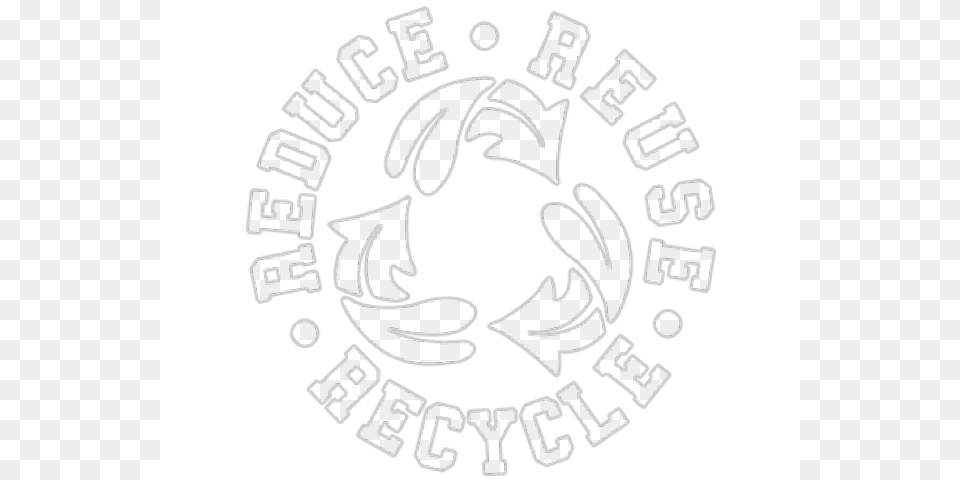 Reduce Reuse Recycle Black And White, Stencil, Logo, Emblem, Symbol Free Png