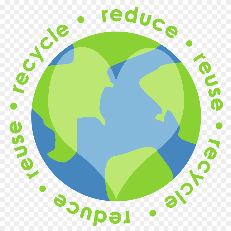 Reduce Reuse Recycle Earth Transparent Reduce Reuse Recycle, Green, Recycling Symbol, Symbol Free Png