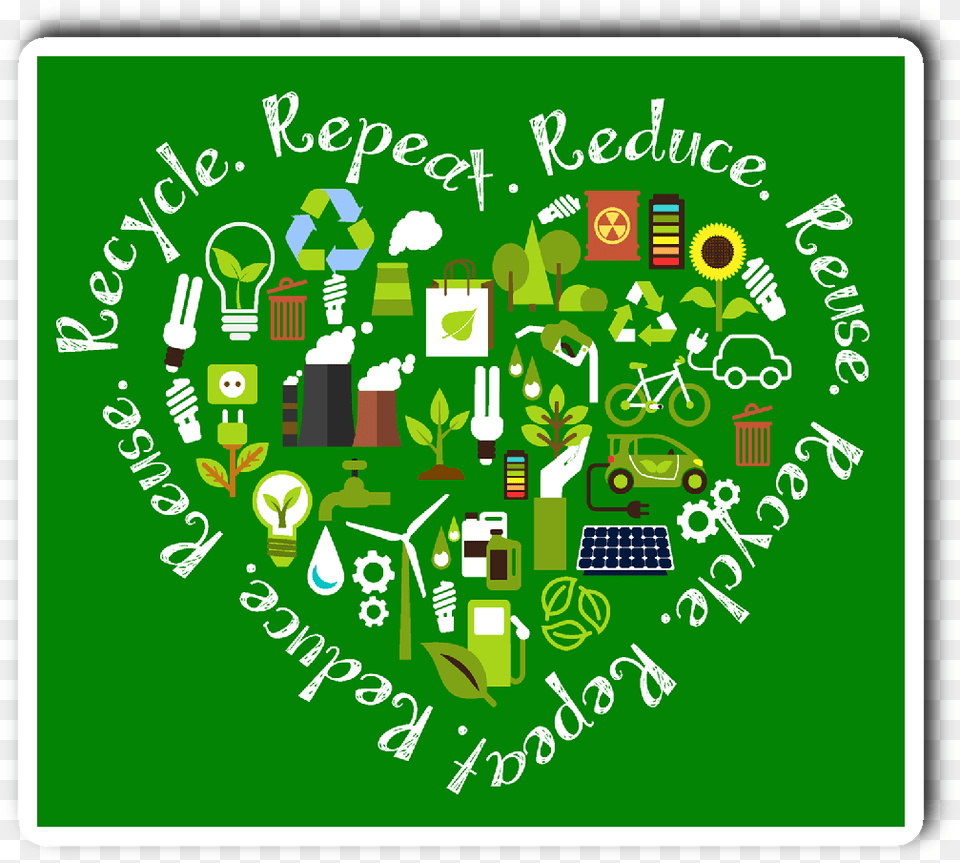 Reduce Reuse Recycle Repeat, Green, Recycling Symbol, Symbol, Blackboard Free Png