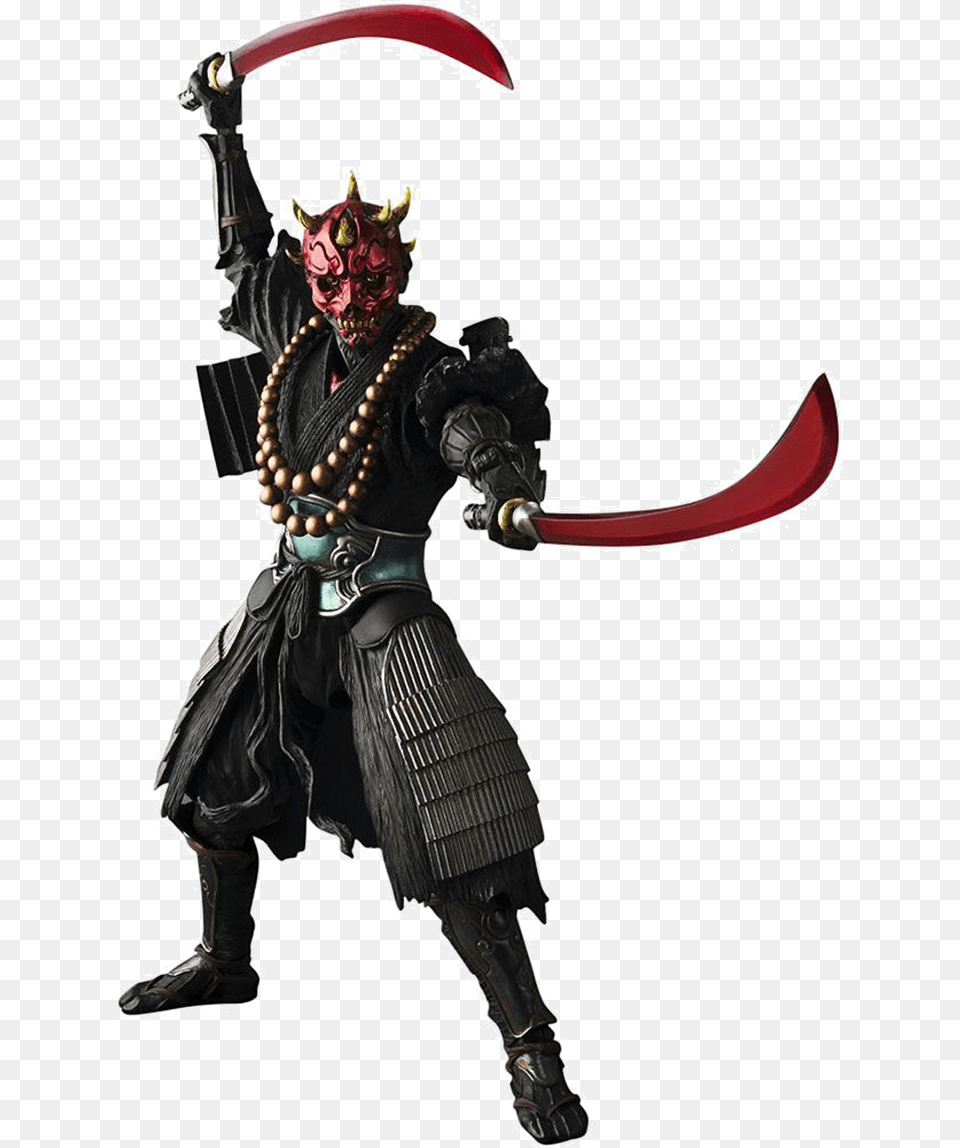 Reduced Samurai Darth Maul Figure, Person, Woman, Adult, Female Free Png Download