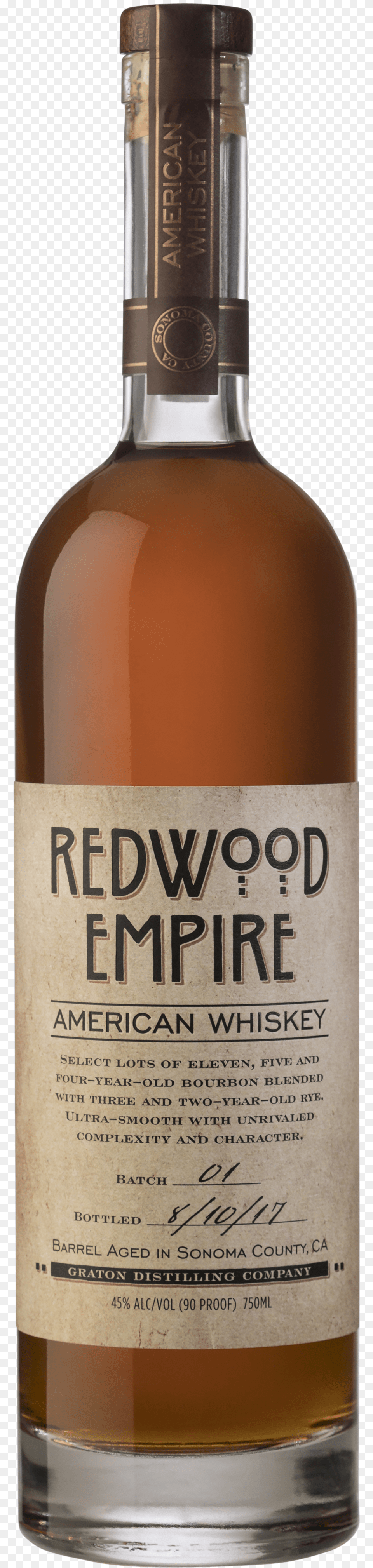 Redwood Empire American Whiskey, Alcohol, Beverage, Liquor, Whisky Free Transparent Png
