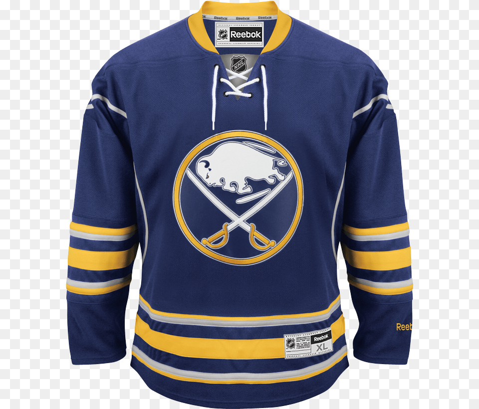 Reebok Buffalo Sabres Home Adult39s Jersey Custom Buffalo Sabres Home Jersey, Clothing, Shirt, Adult, Male Free Png Download