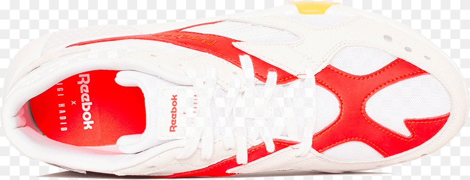 Reebok Sneakers Aztrek Double 93 X Gigi Hadid White Walking Shoe, Clothing, Footwear, Sneaker, Running Shoe Png Image