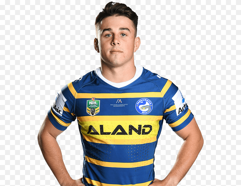 Reed Mahoney Parramatta Eels Daniel Alvaro, T-shirt, Shirt, Clothing, Person Free Transparent Png