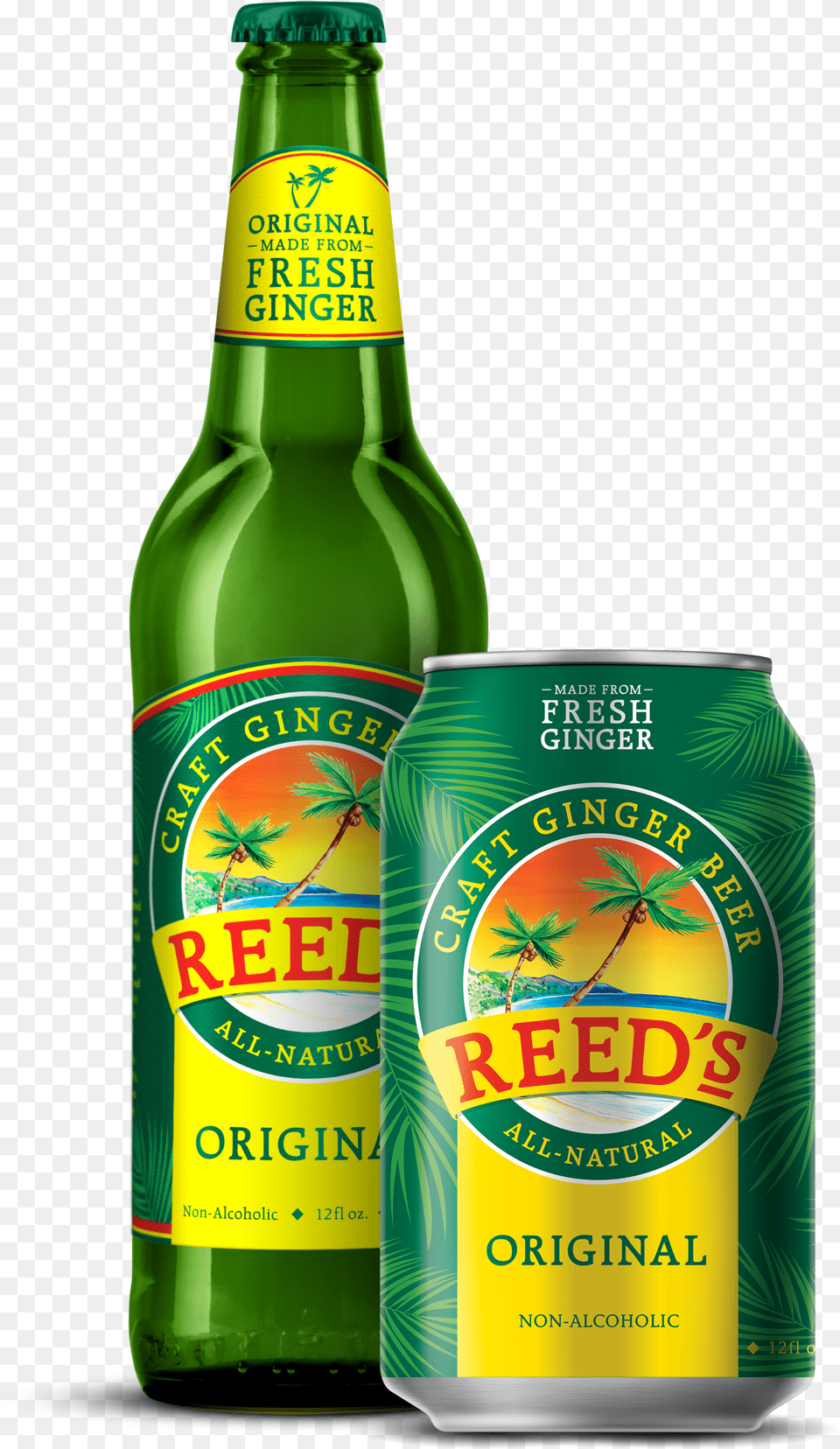 Reeds Zero Sugar Ginger Beer, Alcohol, Beer Bottle, Beverage, Bottle Png Image