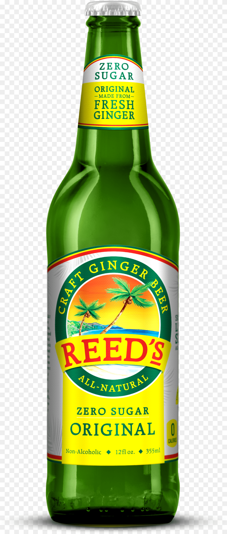Reeds Zero Sugar Ginger Beer, Alcohol, Beer Bottle, Beverage, Bottle Free Transparent Png
