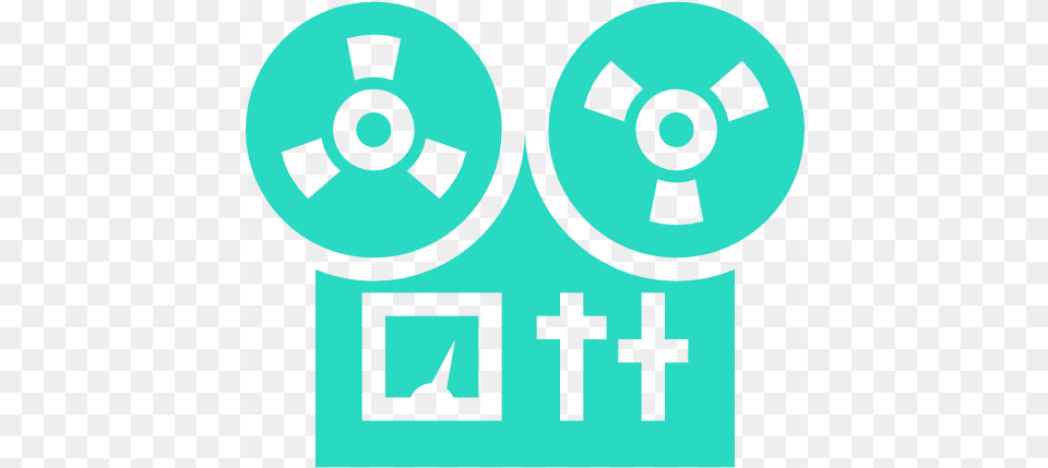 Reel To Tape Recorder Musical Reel Tape Recorder Icon Transparent, Cross, Symbol Free Png Download