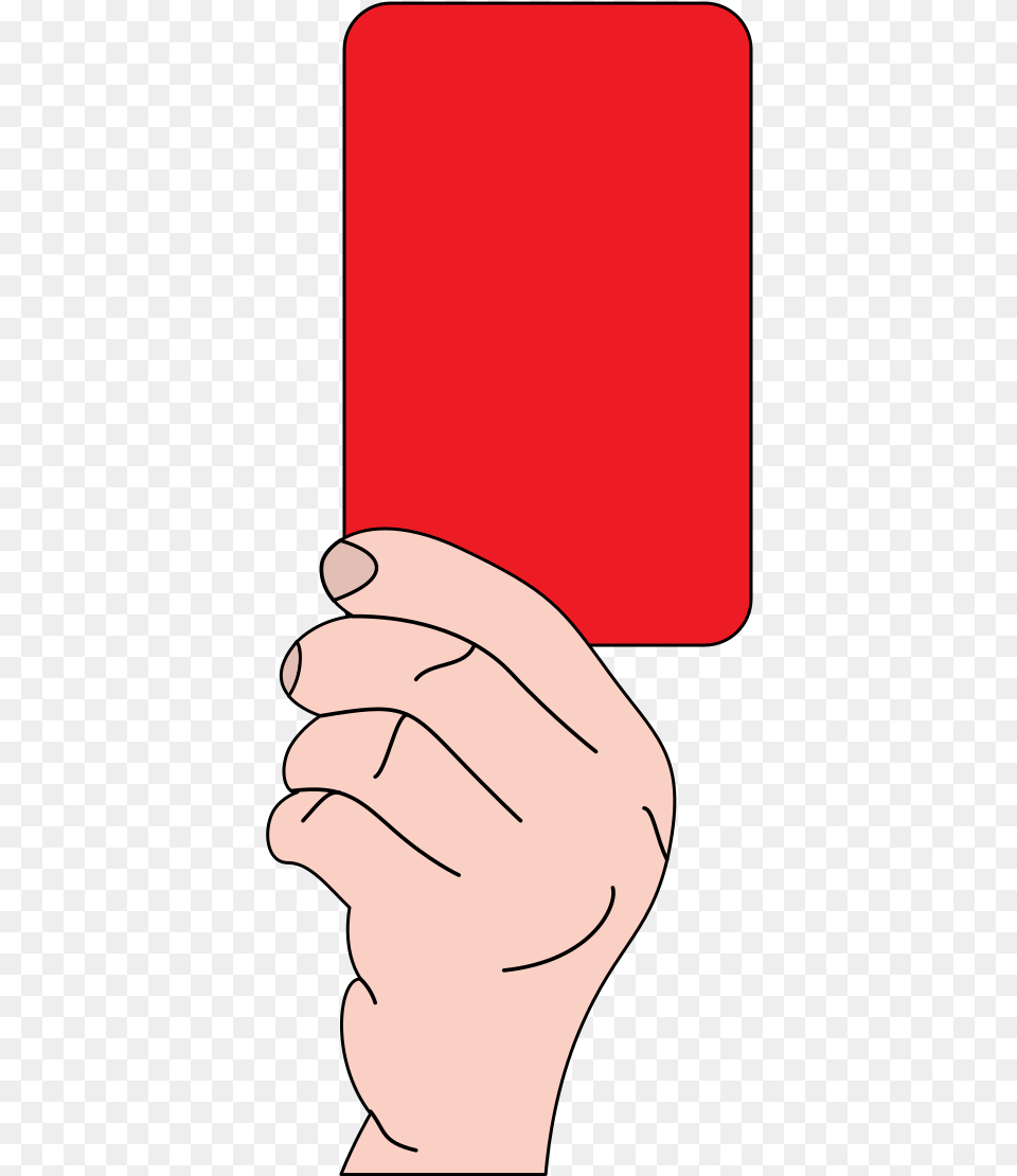 Referee With Red Card Imagen Penalizacin, Body Part, Hand, Person, Adult Free Png Download