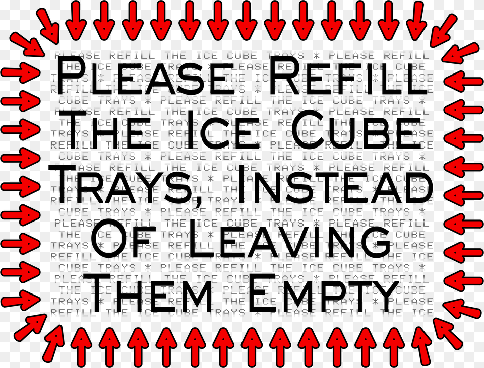 Refill The Ice Cube Trays Clip Arts Refill Ice Cube Tray, Text Png Image