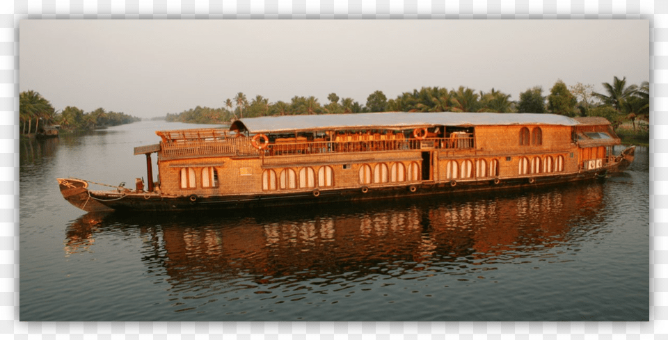 Reflection, Barge, Vehicle, Transportation, Watercraft Free Png Download