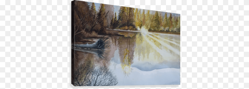Reflections On Red Fish Lake Idaho Canvas Print Idaho, Art, Vegetation, Tree, Plant Free Transparent Png