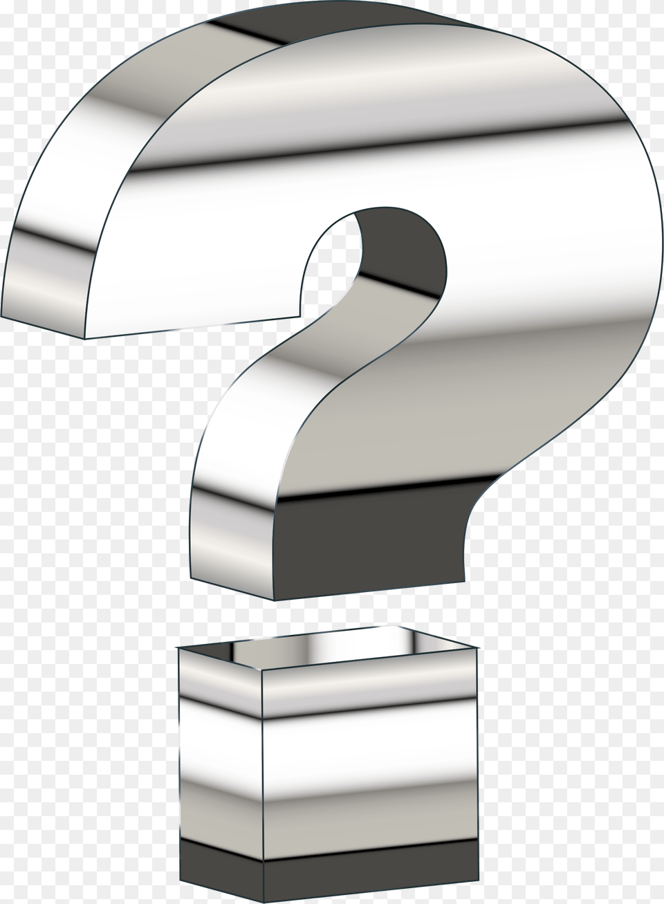 Reflective Chrome 3d Question Mark Clip Arts Big 3d Question Mark, Mailbox, Text, Number, Symbol Free Png