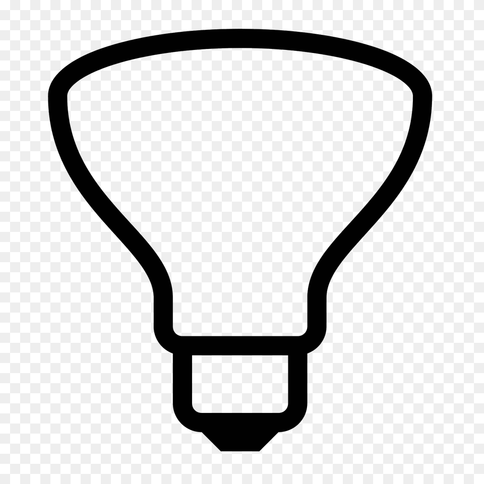 Reflector Bulb Icon, Gray Png
