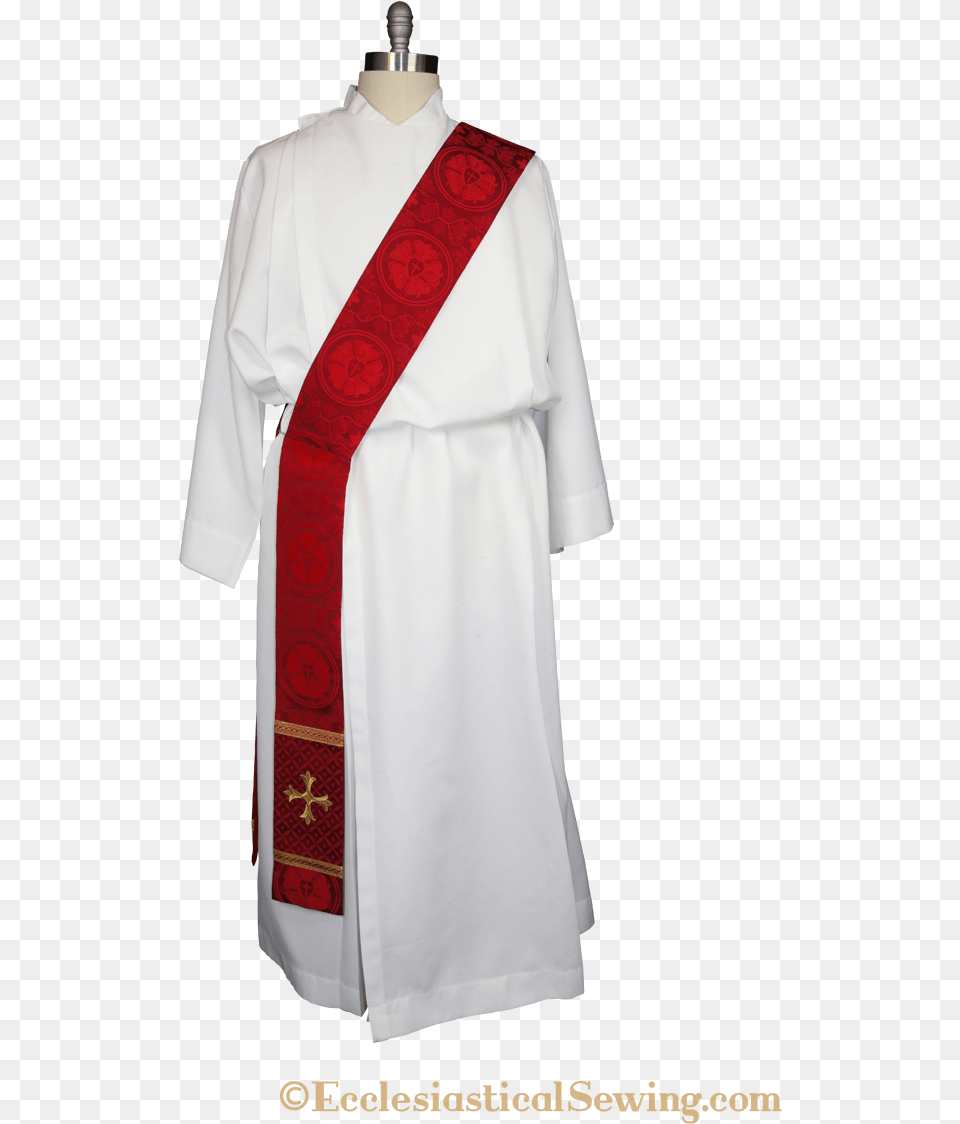 Reformation Deacon Priest Pastor Clergy Stole Red Luther Kimono, Clothing, Coat, Scarf Png