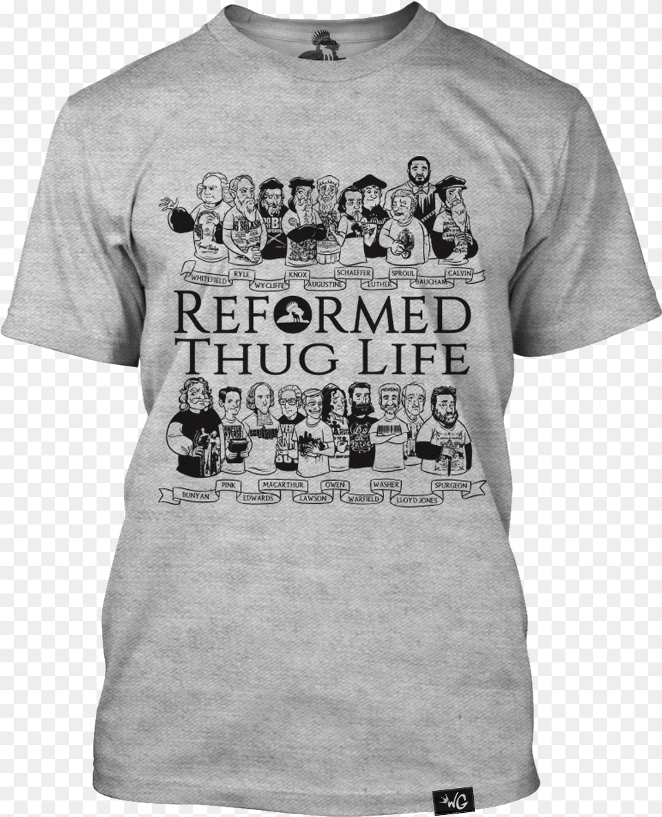 Reformed Thug Life Light Grey Reformed Thug Life Shirt, Clothing, T-shirt, Person, Baby Free Png Download