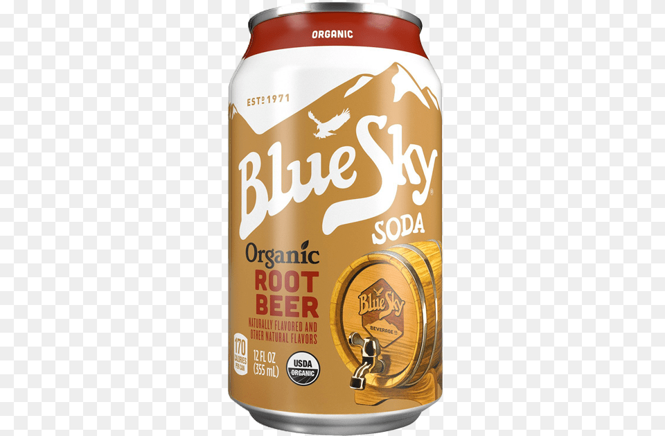 Refresco De Root Beer Blue Sky Organic Black Cherry, Alcohol, Beverage, Lager, Tin Free Png Download