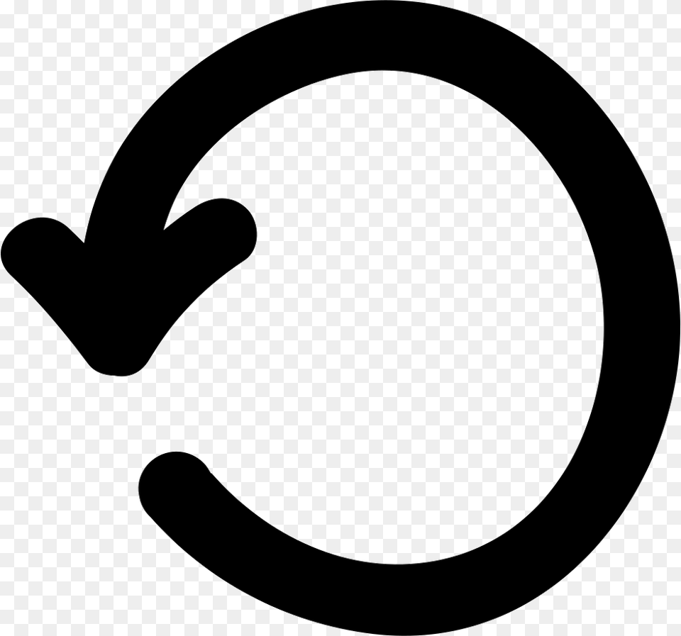 Refresh Circular Arrow Hand Drawn Symbol Svg Circle Arrow, Stencil, Sticker Free Png Download