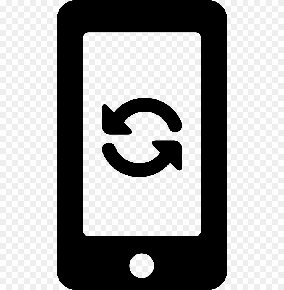 Refresh Circular Arrows Couple Symbol On Phone Screen Icon, Sign, Road Sign Png Image