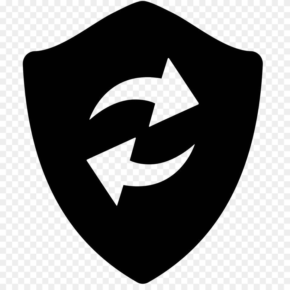 Refresh Shield Icon, Gray Free Transparent Png