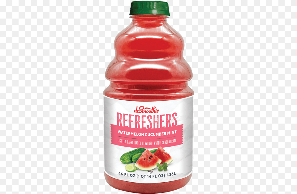 Refreshers Watermelon Cucumber Mint Plastic Bottle, Food, Fruit, Ketchup, Plant Free Png Download