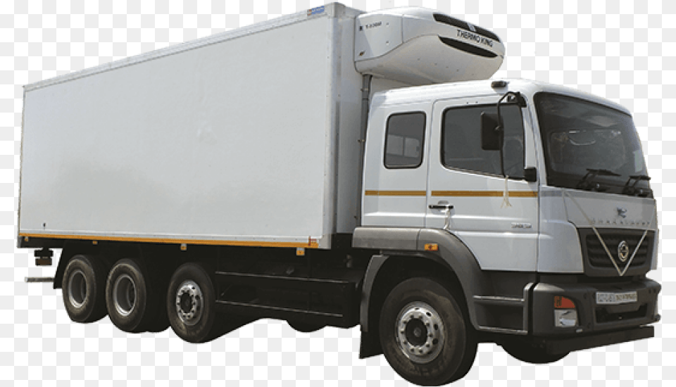 Refrigerated Container Trailer Truck, Trailer Truck, Transportation, Vehicle, Moving Van Free Png