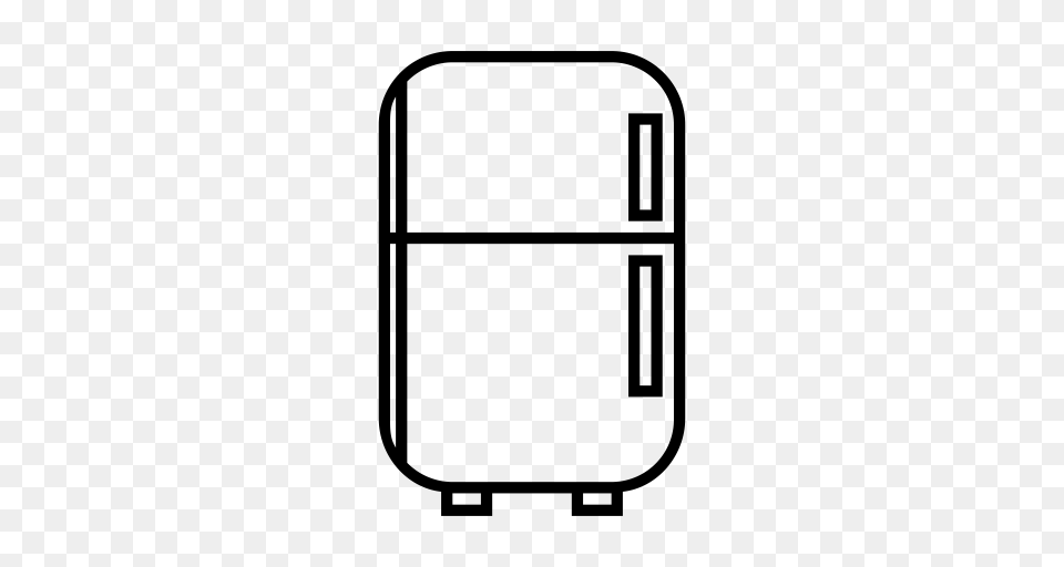 Refrigerator Black And White Transparent Refrigerator Black, Gray Free Png Download