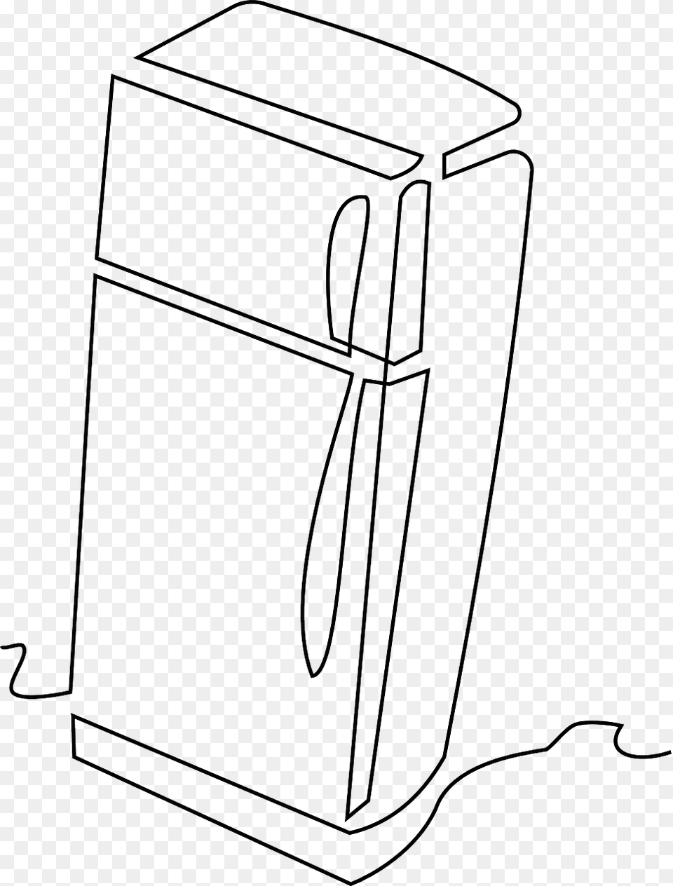 Refrigerator Clipart Black And White, Device, Appliance, Electrical Device, Bow Free Transparent Png