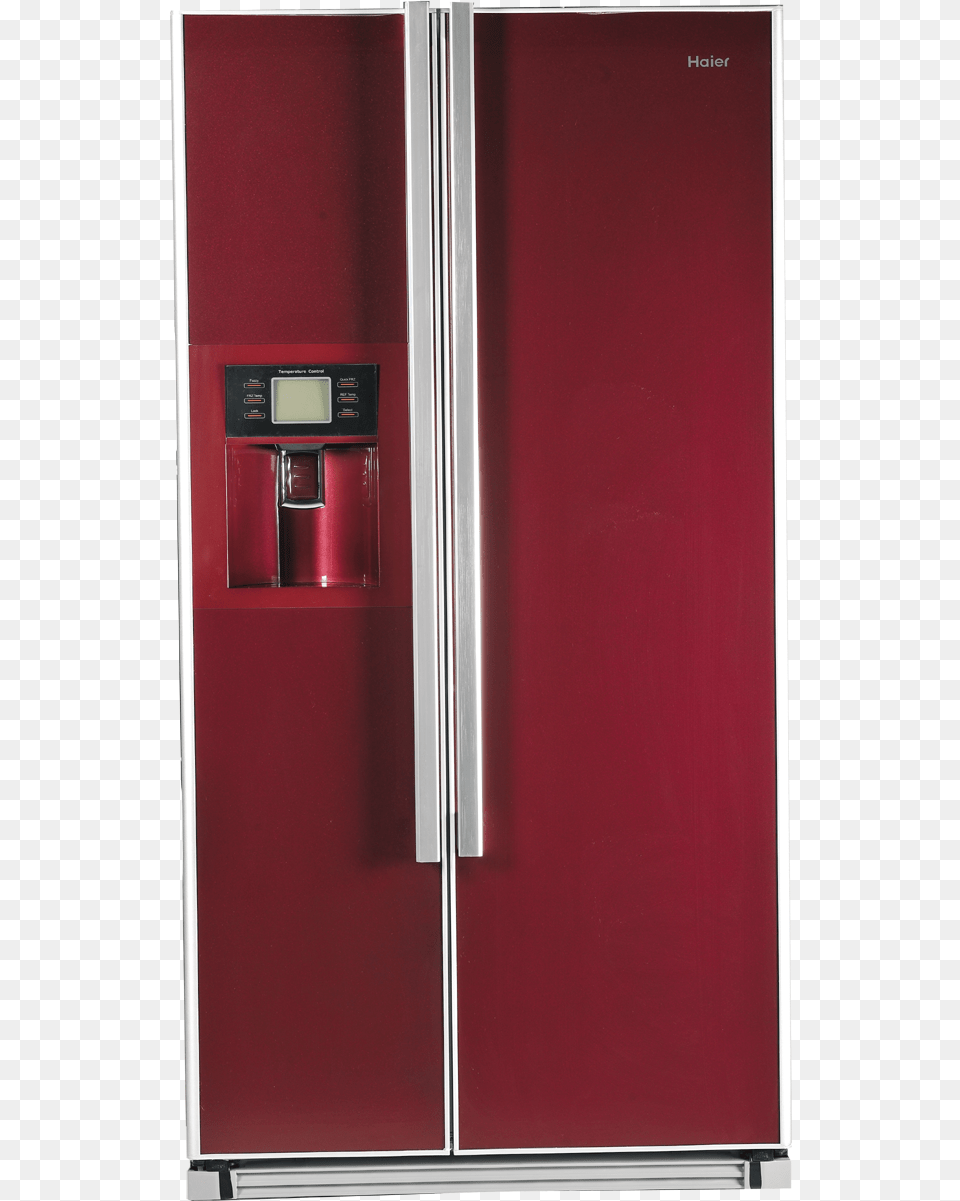 Refrigerator Clipart Double Door Red Refrigerator, Appliance, Device, Electrical Device Png