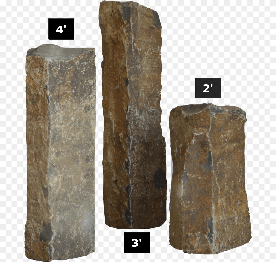 Regal Canyon Basalt Column Brown Shorter Sizes Labeled Wood, Rock, Mineral, Brick Png Image