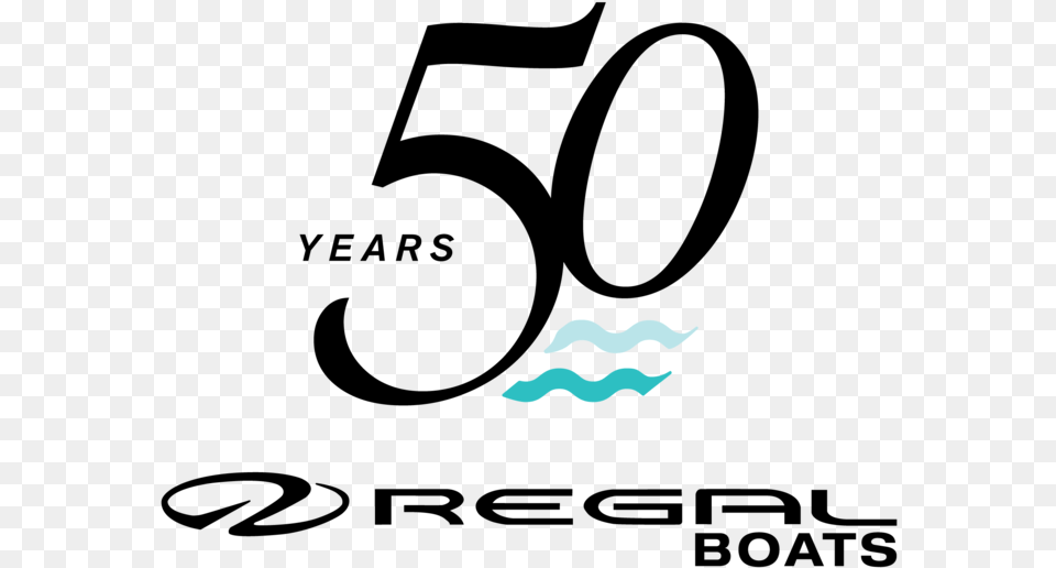 Regalboats 50yearlogo Black Bimini Calligraphy, Logo Free Transparent Png