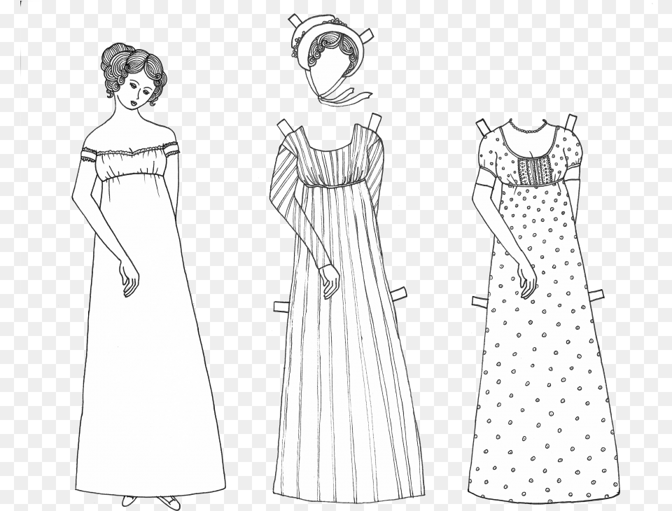 Regency Fashion, Clothing, Dress, Adult, Wedding Png Image