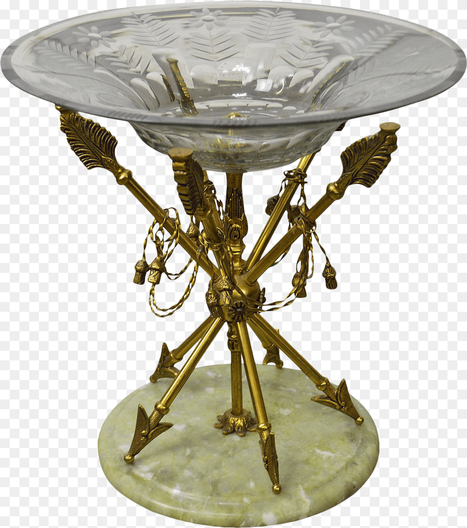 Regency Style Brass Crossed Arrows Pedestal, Furniture, Table, Chandelier, Lamp Png Image