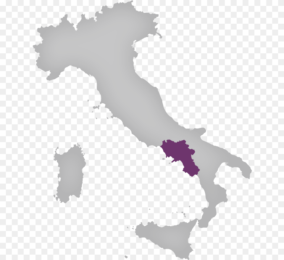 Region Campania Map Of Italy, Nature, Land, Plot, Chart Png Image