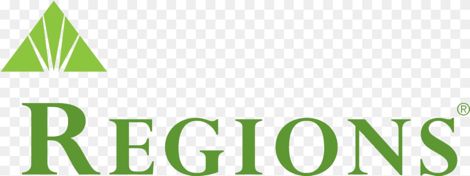 Regions Bank Logo Regions Bank Logo Transparent, Green, Triangle, Grass, Plant Free Png Download