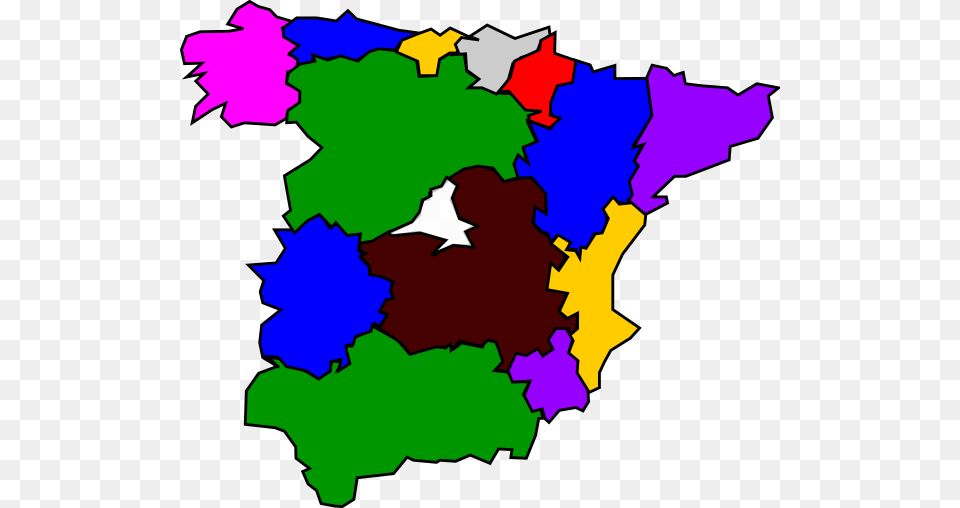 Regions Of Spain Map Clip Arts For Web, Chart, Plot, Atlas, Diagram Free Png Download