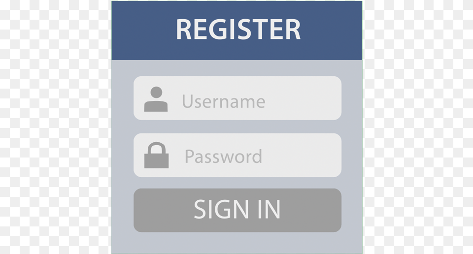 Register Window Icon, Text Free Png Download