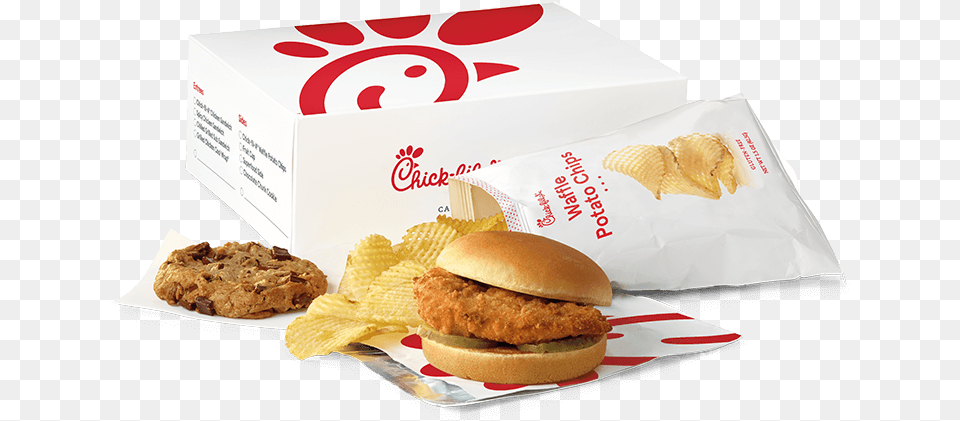 Regular Chick Fil A Chicken Sandwich Packaged Meal Chick Fil A Chicken Sandwich Meal, Burger, Food, Lunch Free Png Download