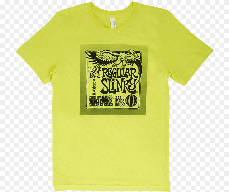 Regular Pack T Shirt Yellow Small Front Ernie Ball Regular Slinky Nickel Wound Electric, Clothing, T-shirt Free Png Download