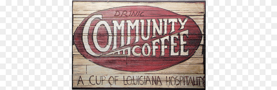 Regular Price 35 Community Coffee Sign, Wood, Logo, Text Png