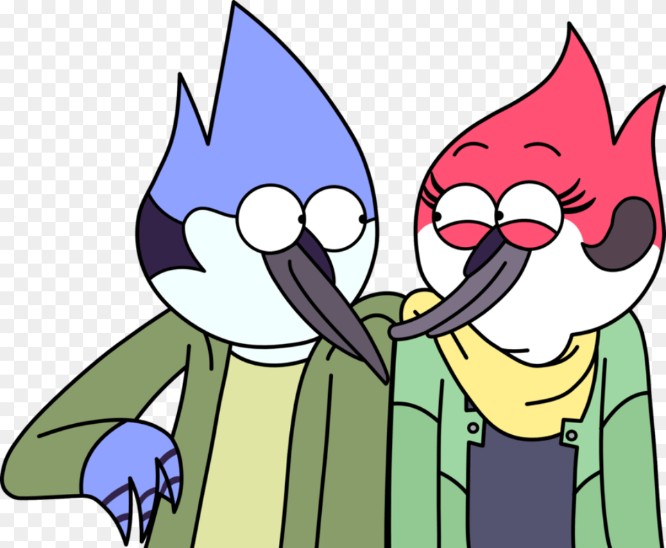 Regular Show Love And Mordecai Show Mas Mordecai Y Margarita, Baby, Cartoon, Person, Face Png Image