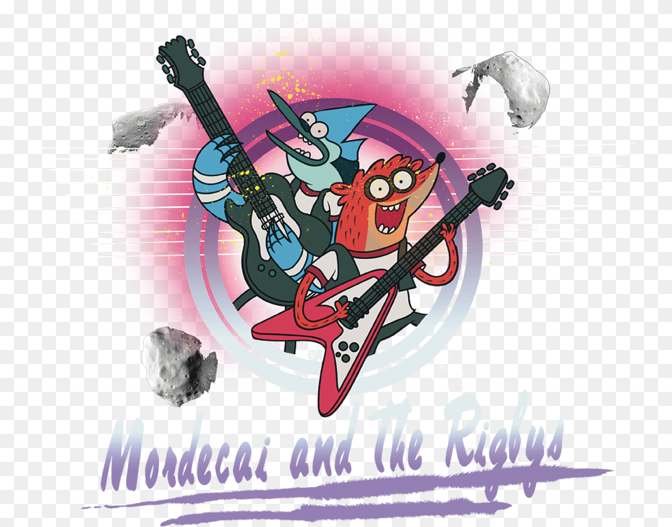 Regular Show Mordecai Amp The Rigbys Men39s Ringer Regular Show Group Poster By Unknown 220quot X, Concert, Crowd, Person, Art Png