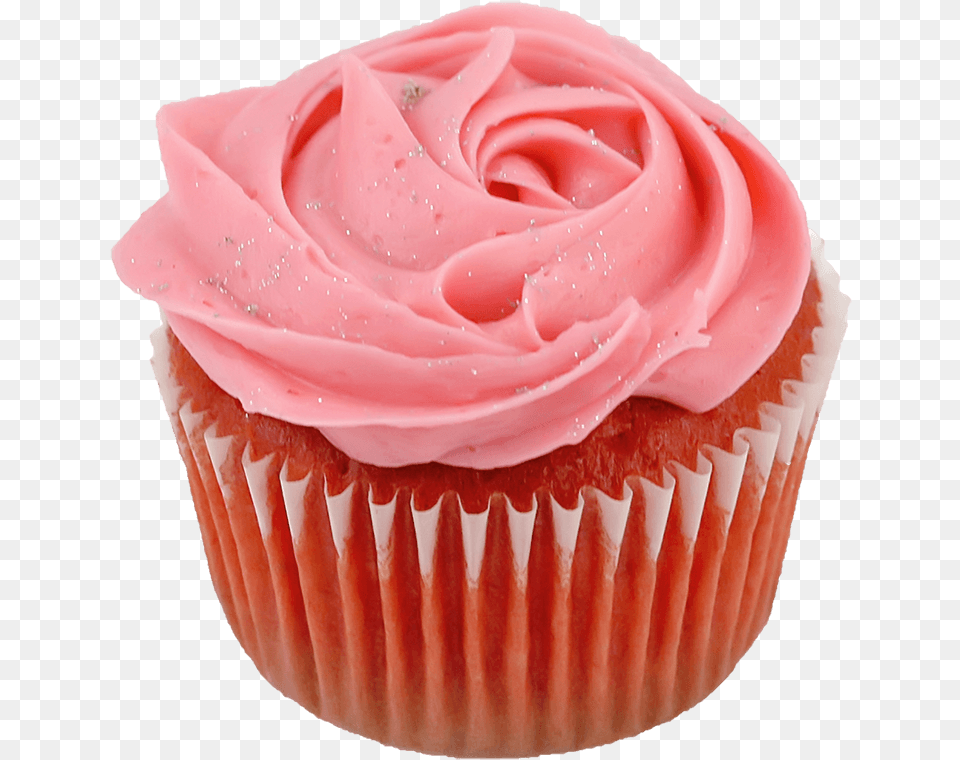 Regular Strawberry Cupcake Cupcake, Cake, Cream, Dessert, Food Free Png Download