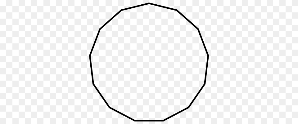 Regular Tridecagon, Gray Png