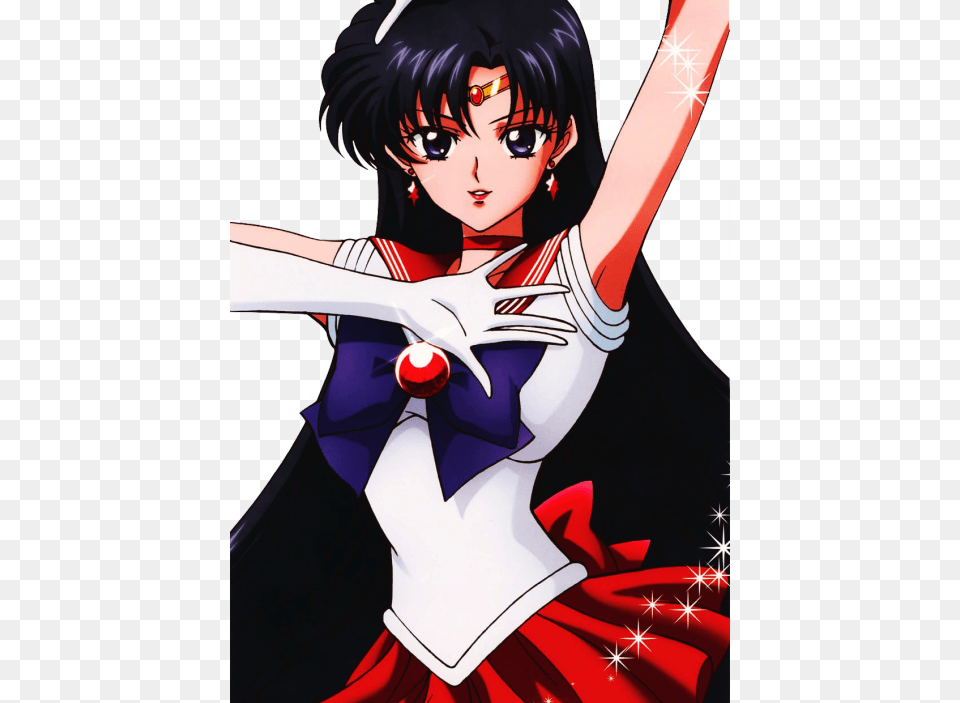 Rei Hino Quotsailor Marsquot Sailor Mars Sailor Moon Crystal Iii, Book, Comics, Publication, Adult Free Png