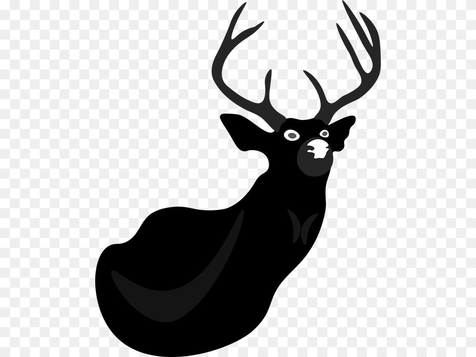 Reindeer, Animal, Deer, Mammal, Stencil Png Image