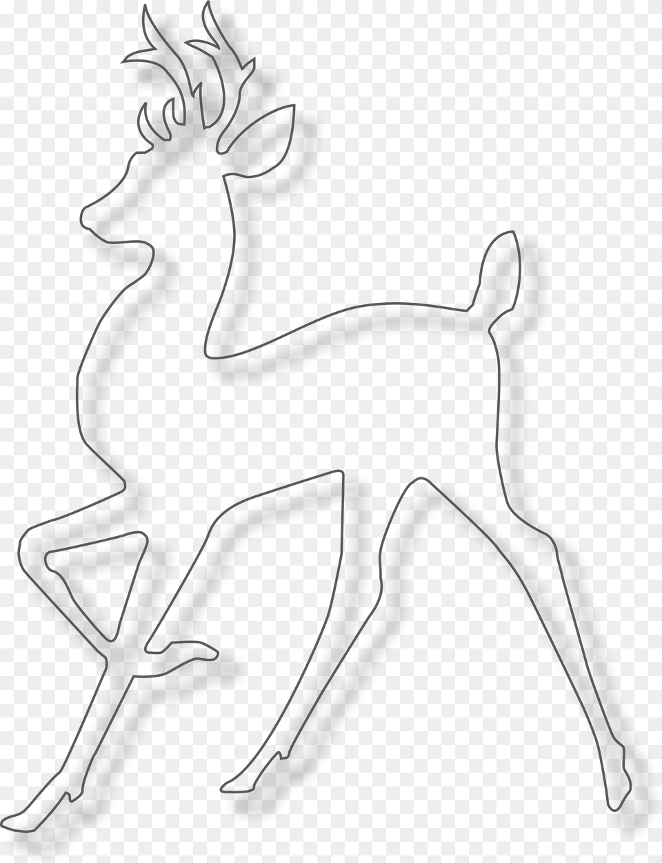 Reindeer 2008, Silhouette, Person, Animal, Mammal Free Png Download