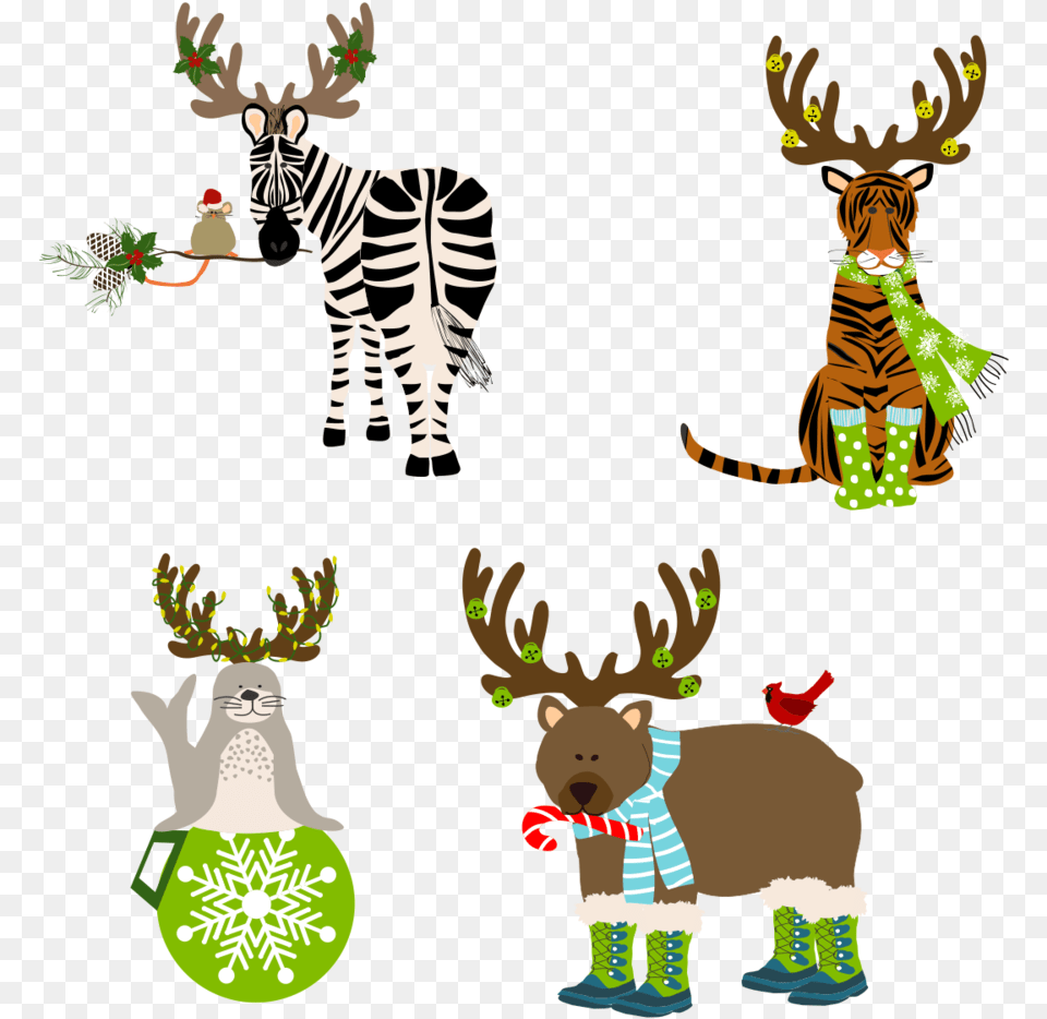 Reindeer Animals Reindeer, Animal, Mammal, Wildlife, Zebra Png Image