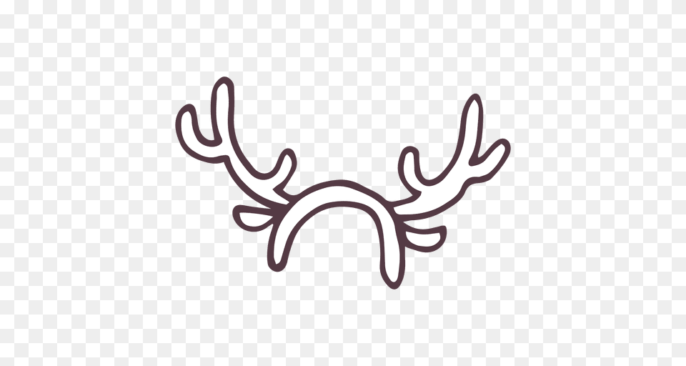 Reindeer Antler Costume Hand Drawn Icon, Animal, Deer, Mammal, Wildlife Png