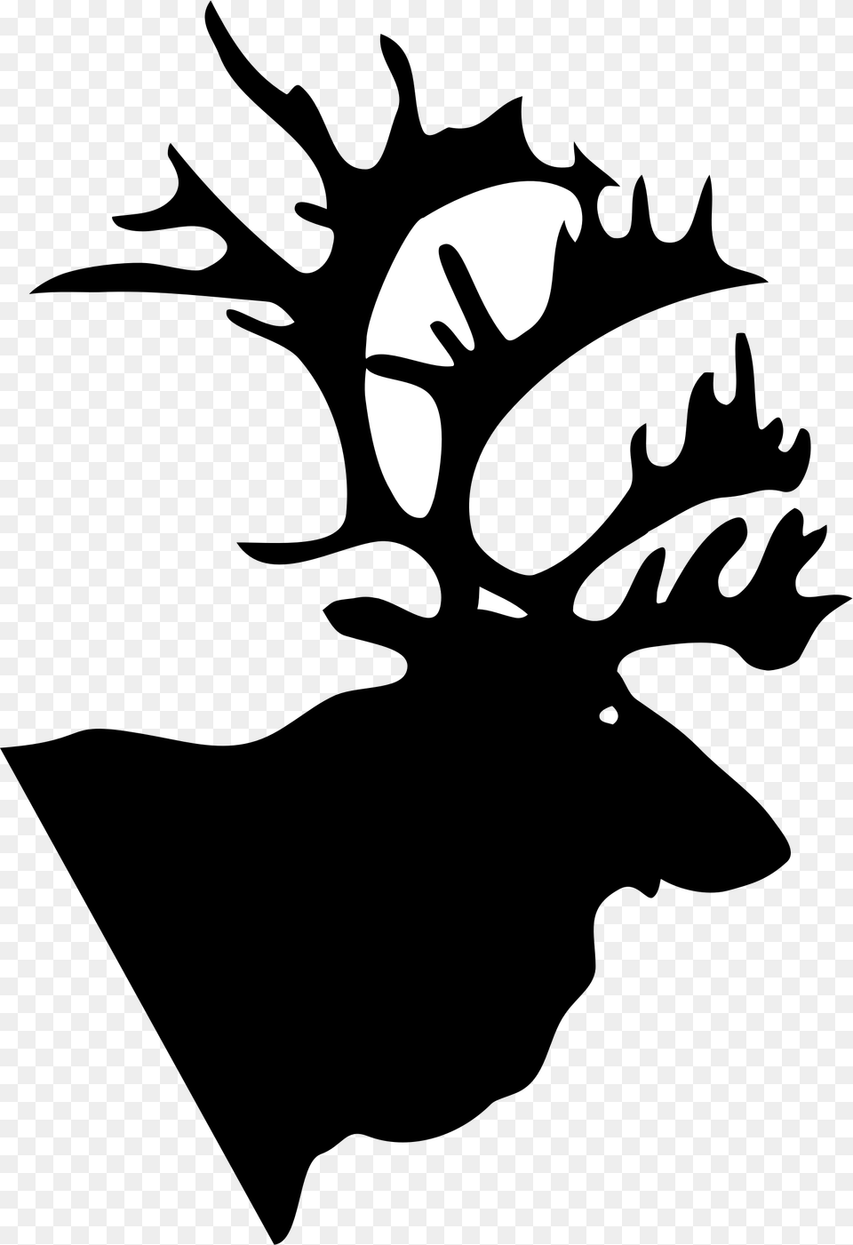 Reindeer Antler Gray Wolf Elk Reindeer, Logo, Stencil Png