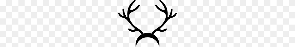 Reindeer Antlers, Gray Png